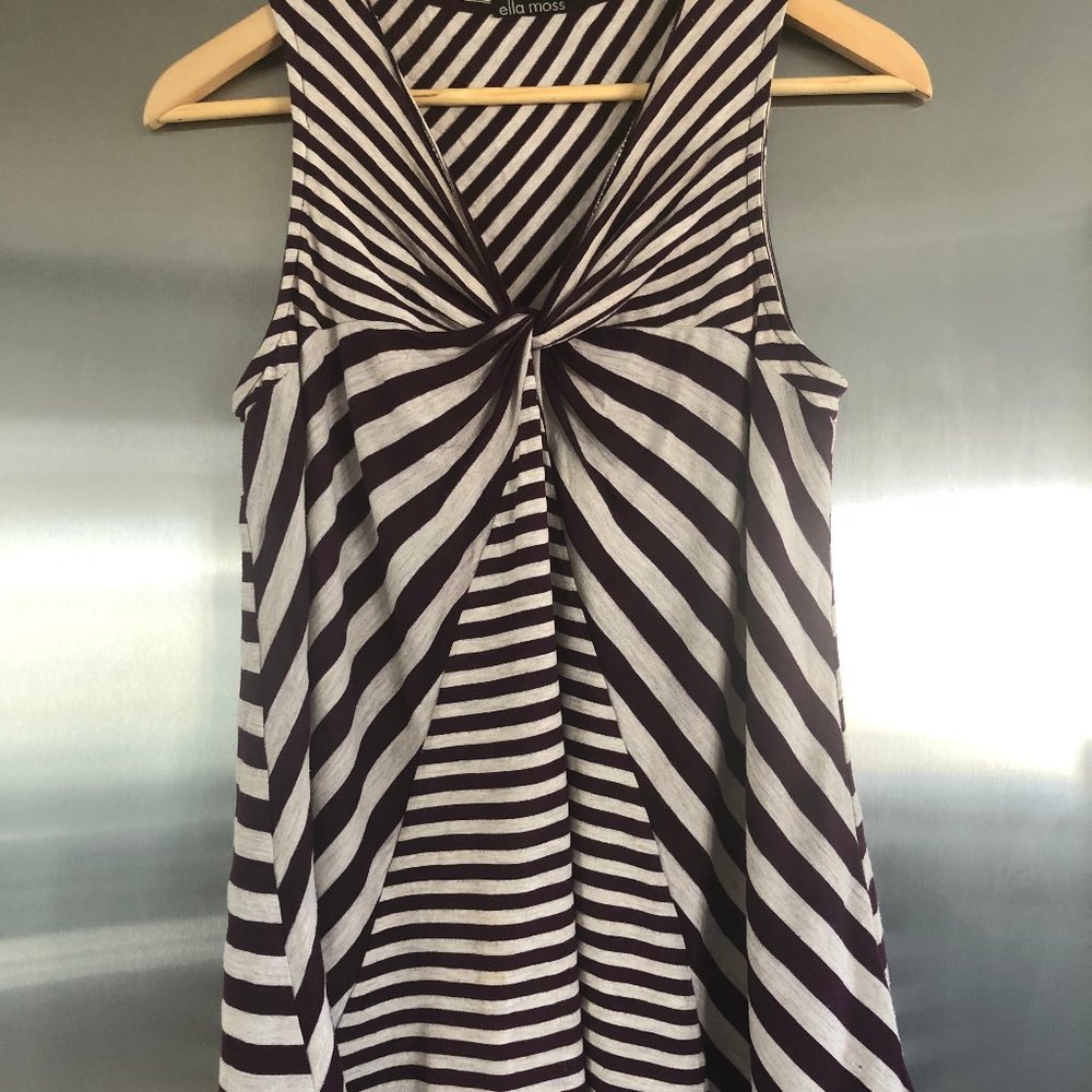 Ella Moss purple striped tank size M